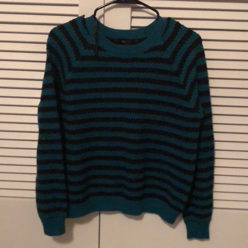 Blue and black sweater